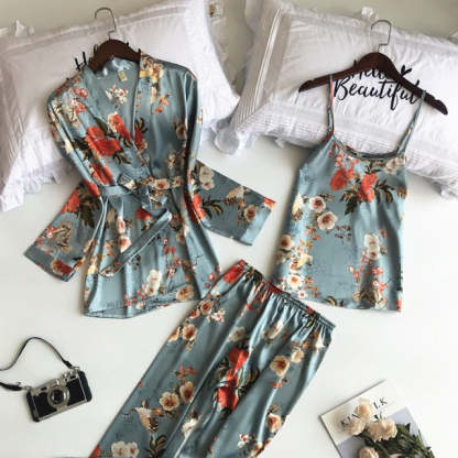 The Stain Flowers Printed Original Pajamas-Original Pajamas