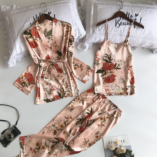 The Stain Flowers Printed Original Pajamas-Original Pajamas