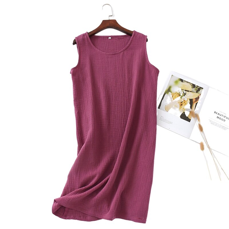 The Round Neck Breathable Cotton Nightdress Cute Sleepwear-Original Pajamas