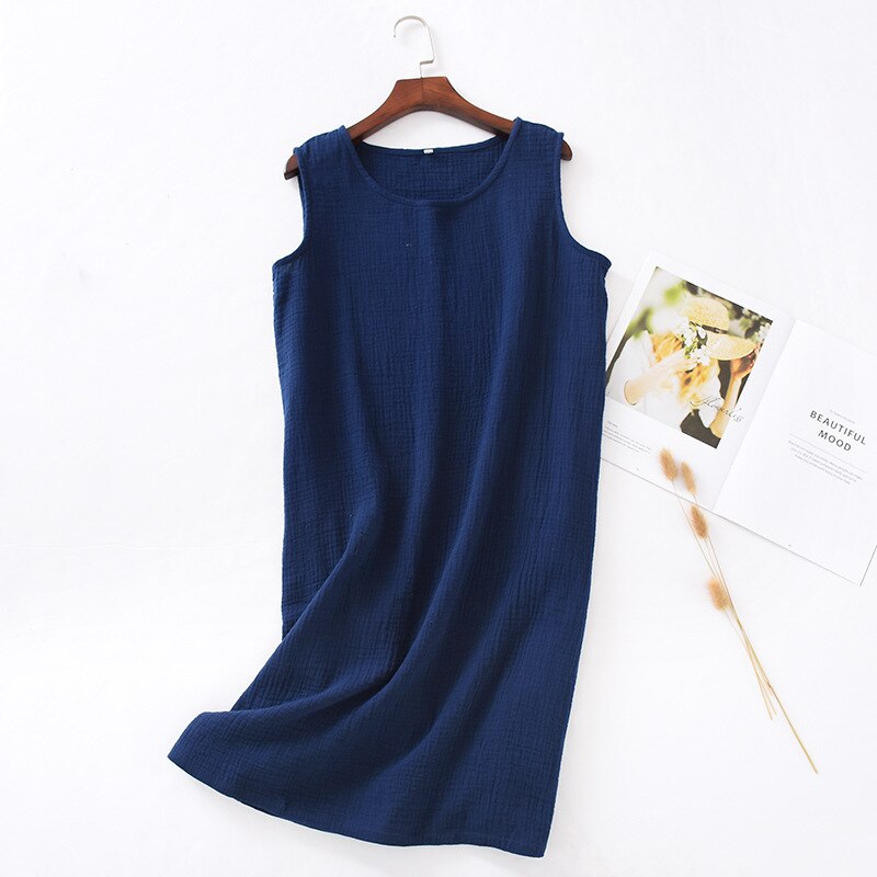 The Round Neck Breathable Cotton Nightdress Cute Sleepwear-Original Pajamas