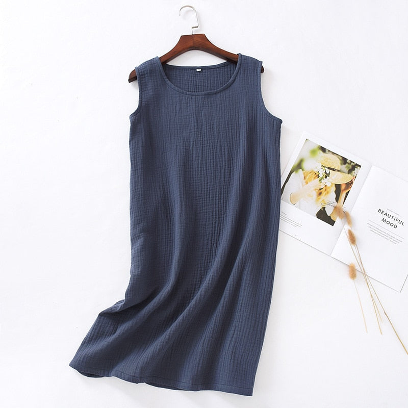 The Round Neck Breathable Cotton Nightdress Cute Sleepwear-Original Pajamas