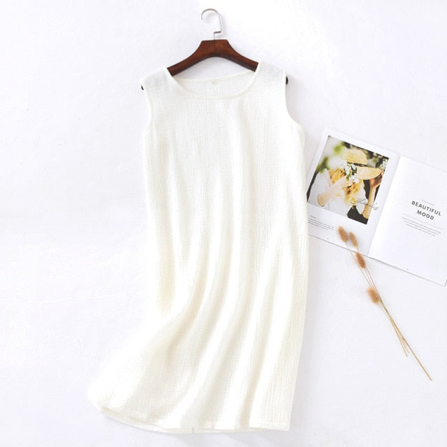 The Round Neck Breathable Cotton Nightdress Cute Sleepwear-Original Pajamas