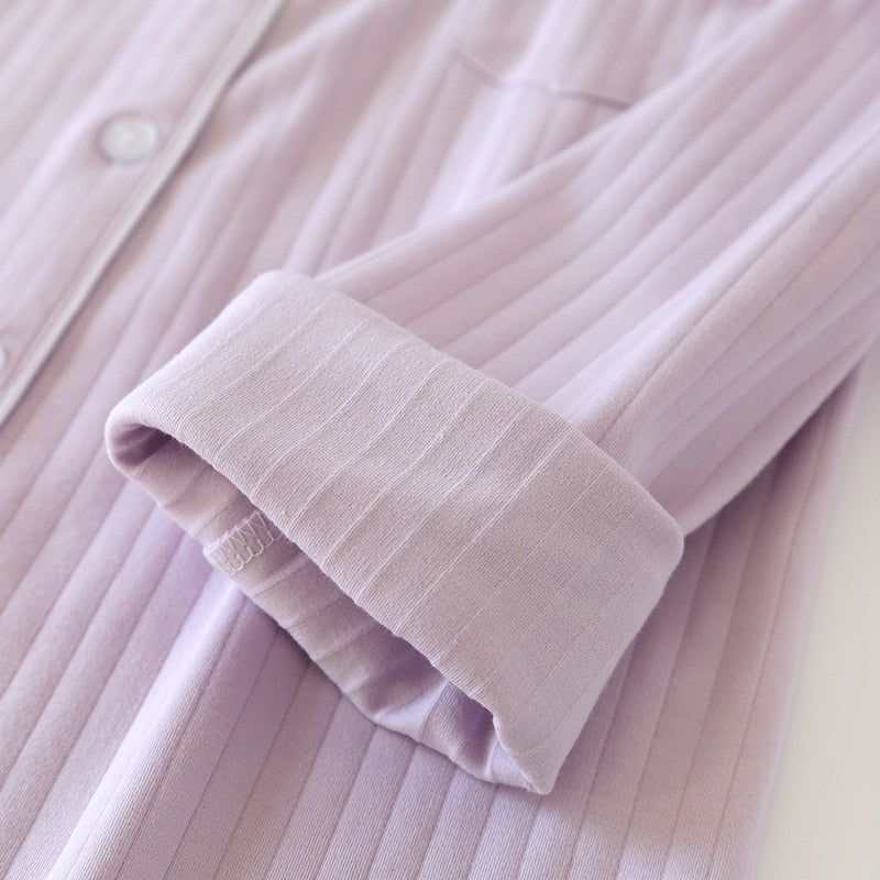 The Solid Ripped Long Pajama Set Original Pajamas-Original Pajamas