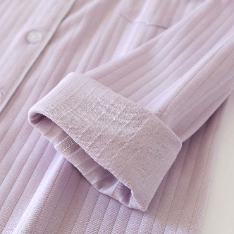 The Solid Ripped Long Pajama Set Original Pajamas-Original Pajamas