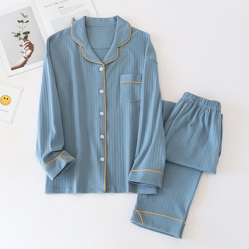 The Solid Ripped Long Pajama Set Original Pajamas-Original Pajamas