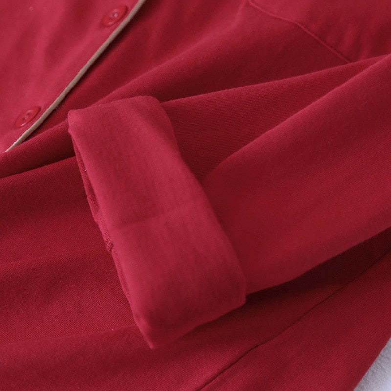 The Red Long Sleeve Pajama Set Original Pajamas-Original Pajamas
