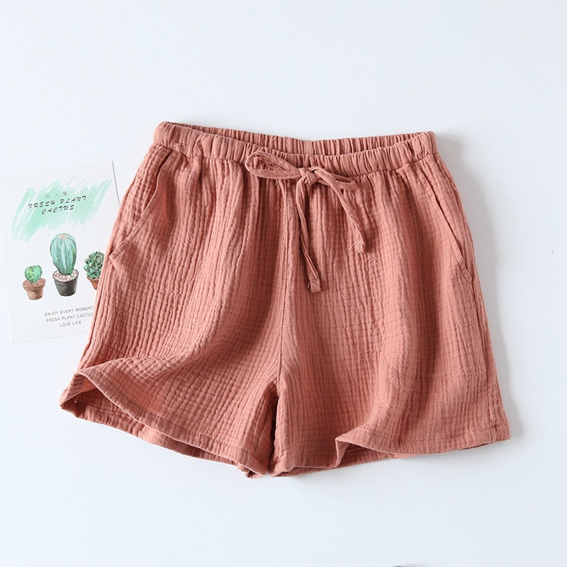 The Ruched Solid Shorts Original Pajamas-Original Pajamas
