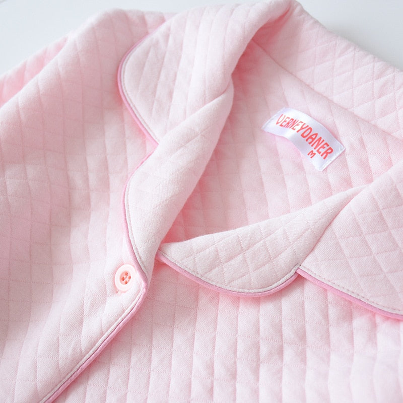 The Solid Cotton Knitted Pajama Set Original Pajamas-Original Pajamas