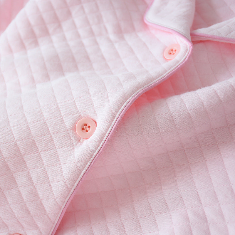 The Solid Cotton Knitted Pajama Set Original Pajamas-Original Pajamas