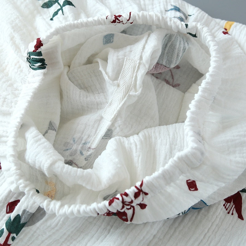 The White Ruched Cactus Original Pajamas-Original Pajamas