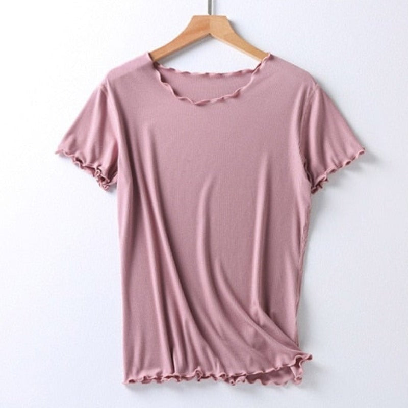 The Poly Solid Top Original Pajamas-Original Pajamas