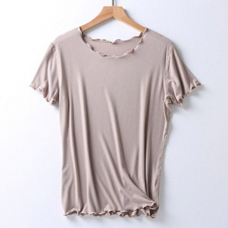 The Poly Solid Top Original Pajamas-Original Pajamas