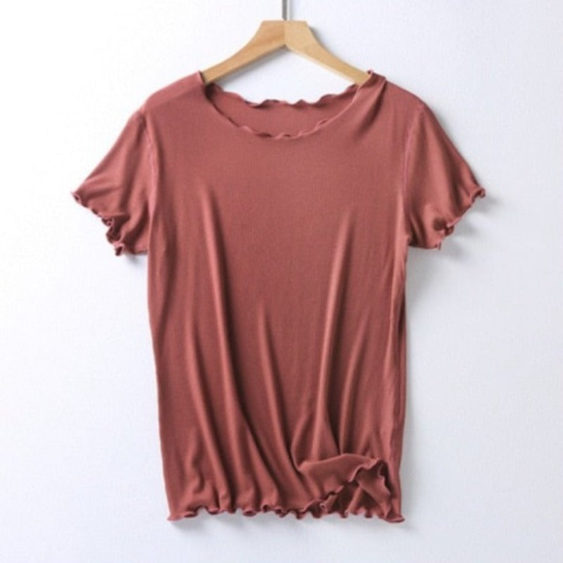 The Poly Solid Top Original Pajamas-Original Pajamas