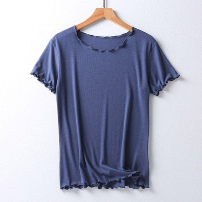 The Poly Solid Top Original Pajamas-Original Pajamas