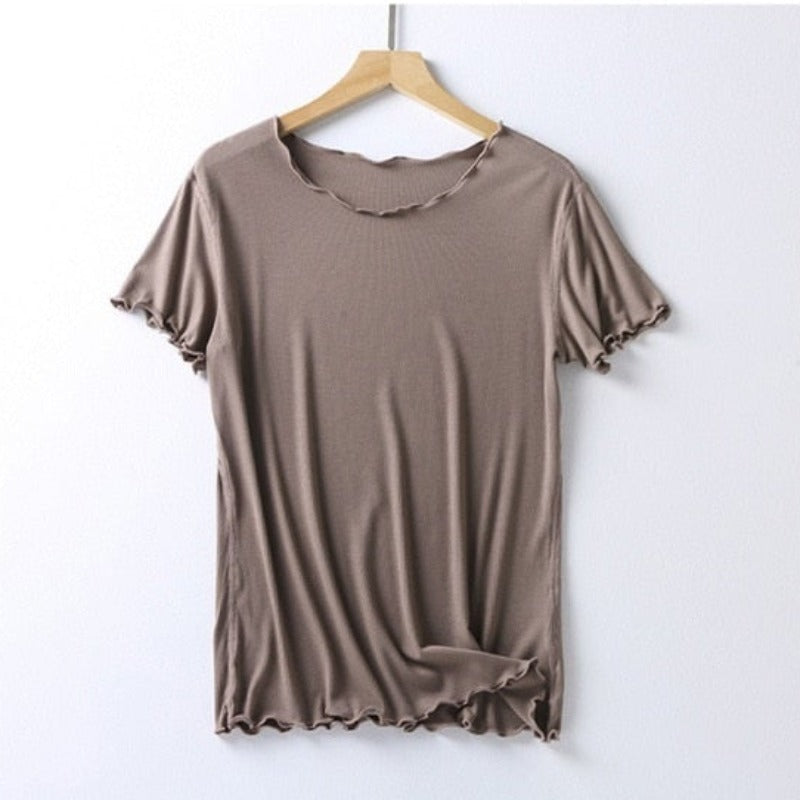 The Poly Solid Top Original Pajamas-Original Pajamas