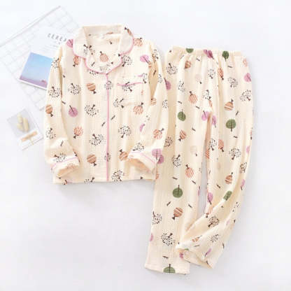 The Cartoon Tree Print Pajama Set Original Pajamas-Original Pajamas