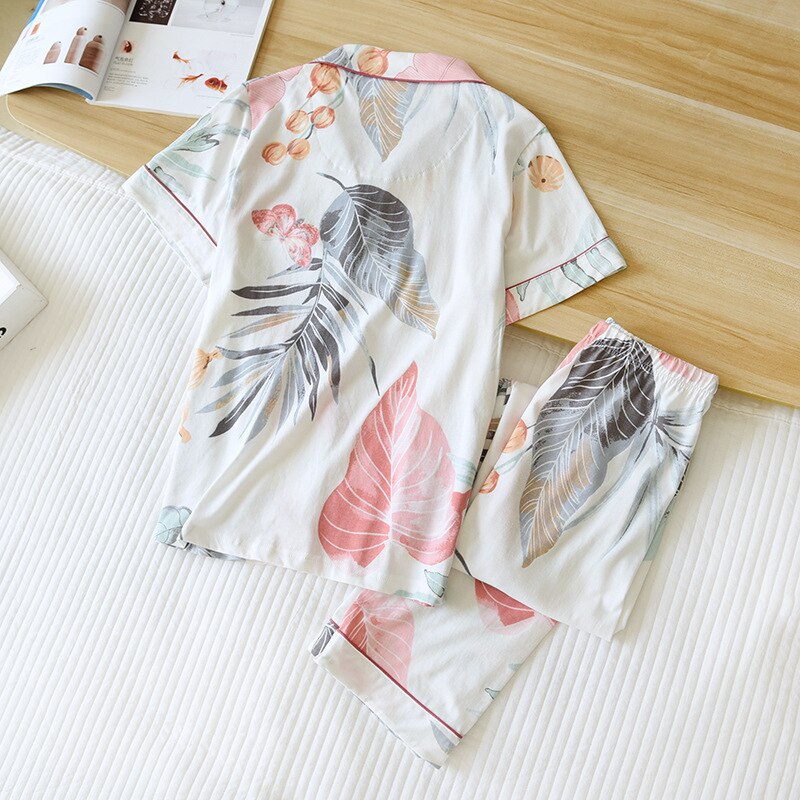 The Floral Short Sleeve Original Pajamas-Original Pajamas