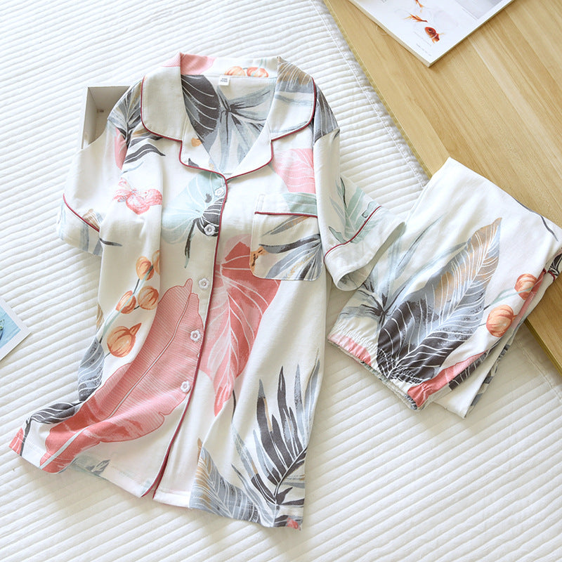 The Floral Short Sleeve Original Pajamas-Original Pajamas