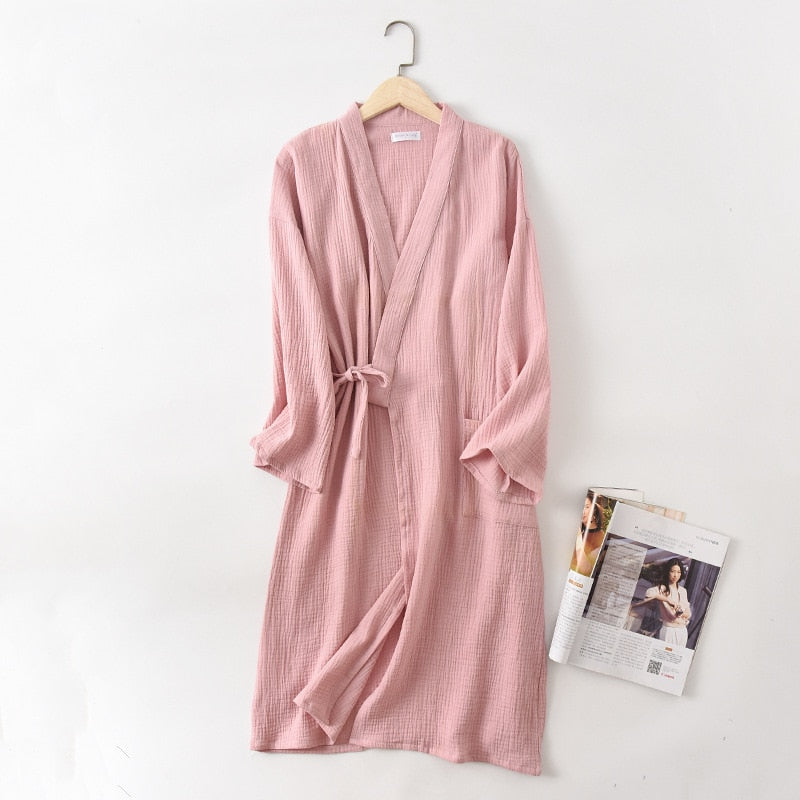 The Kimono Robe Solid Original Pajamas-Original Pajamas