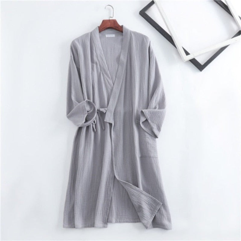 The Kimono Robe Solid Original Pajamas-Original Pajamas