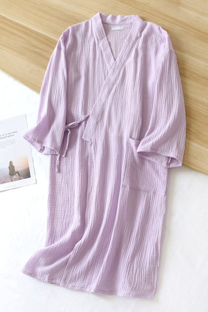 The Kimono Robe Solid Original Pajamas-Original Pajamas