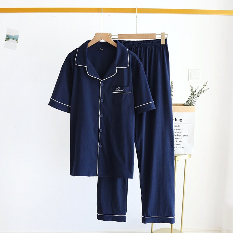 The Solid Half Sleeves Set Original Pajamas-Original Pajamas