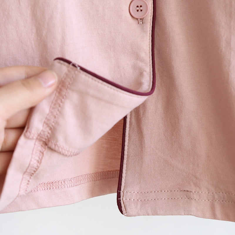 The Solid Half Sleeves Set Original Pajamas-Original Pajamas