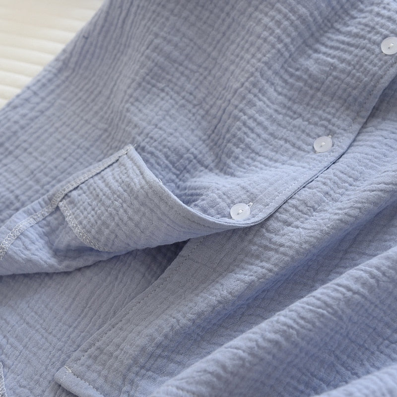 The Ruched Frilled Solid Original Pajamas-Original Pajamas