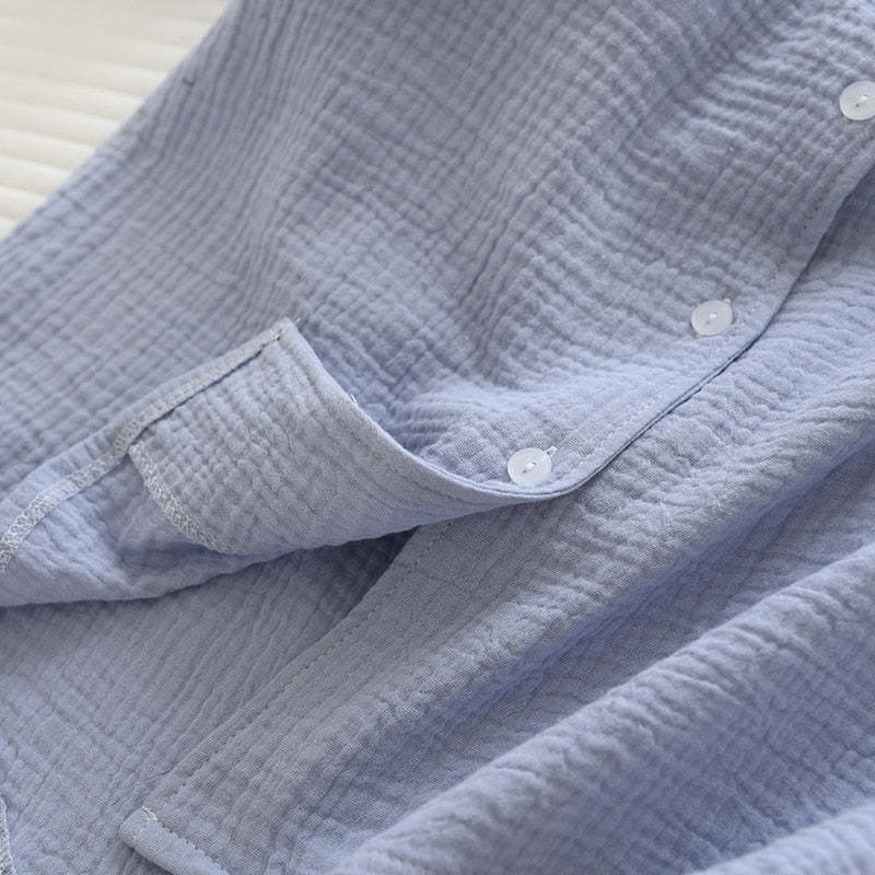 The Ruched Frilled Solid Original Pajamas-Original Pajamas