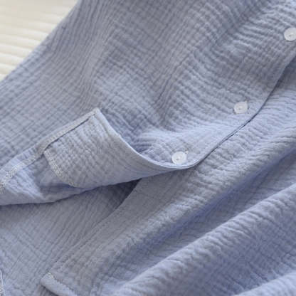 The Ruched Frilled Solid Original Pajamas-Original Pajamas