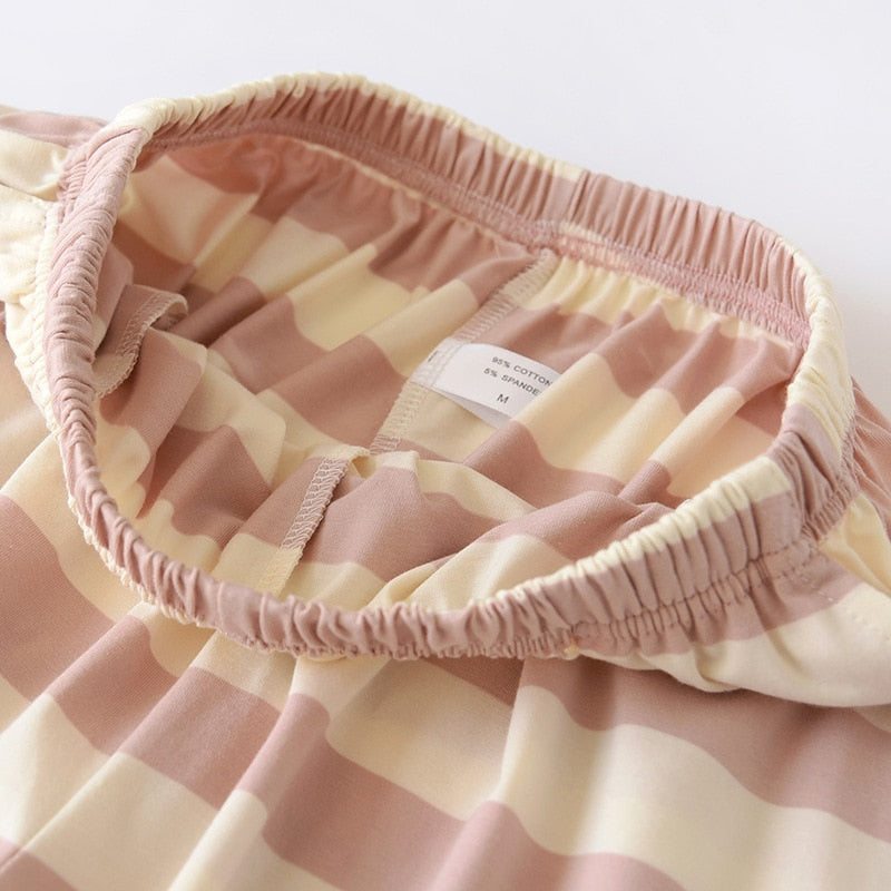 The Pastel Patterned Stripes Bottom Original Pajamas-Original Pajamas