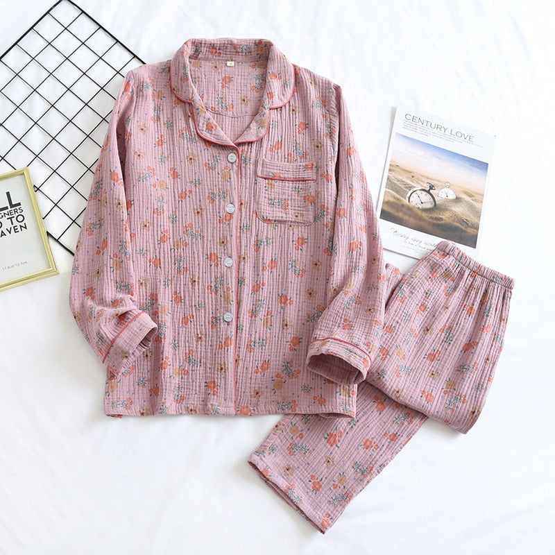 The Long Floral Pajama Set Original Pajamas-Original Pajamas