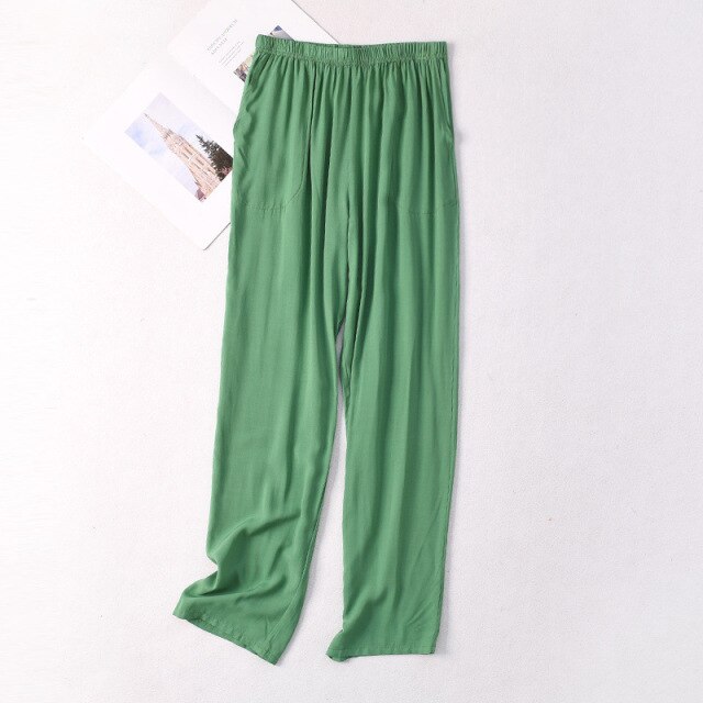 The Solid Green Yellow Black Original Pajamas-Original Pajamas