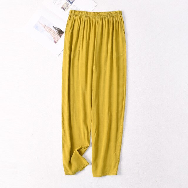 The Solid Green Yellow Black Original Pajamas-Original Pajamas