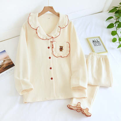 The Lace Collar Pajama Set Original Pajamas-Original Pajamas