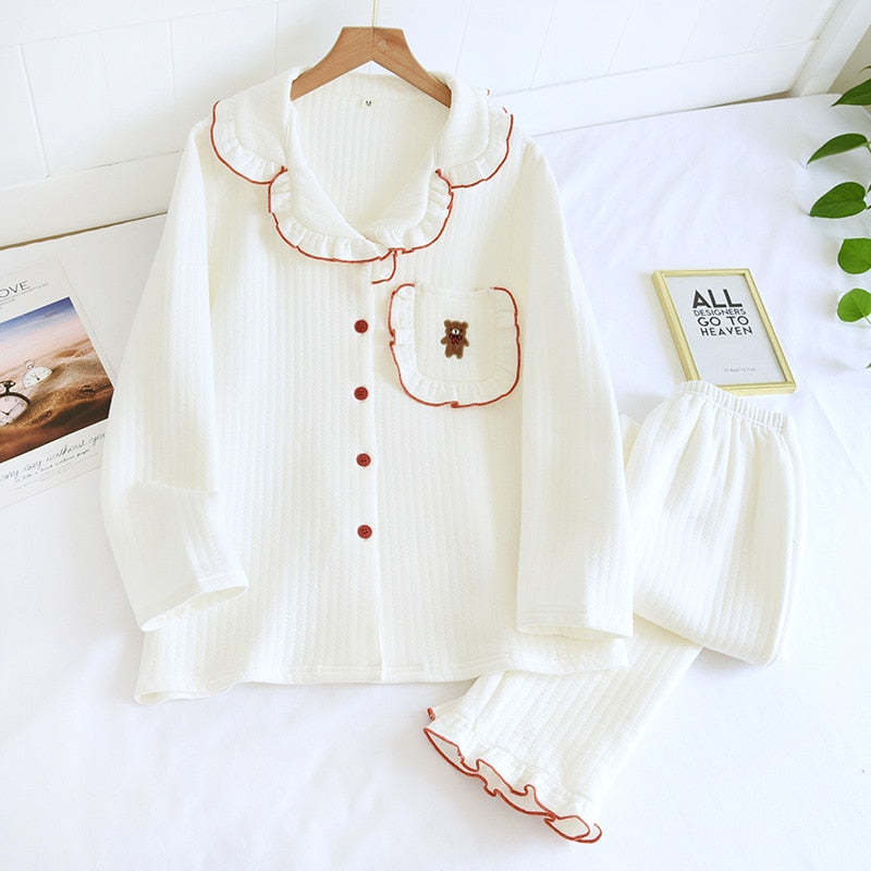 The Lace Collar Pajama Set Original Pajamas-Original Pajamas