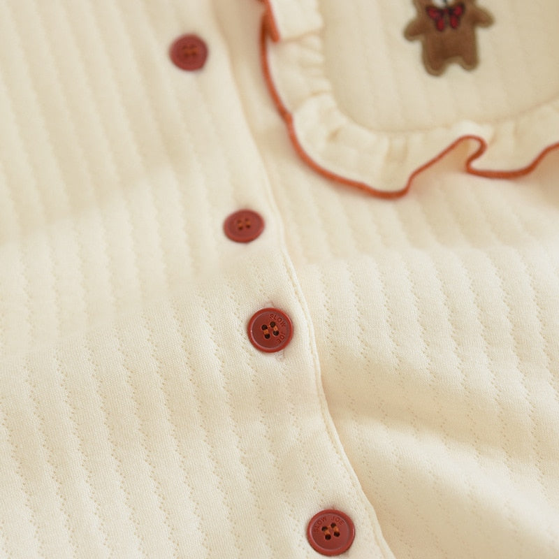 The Lace Collar Pajama Set Original Pajamas-Original Pajamas