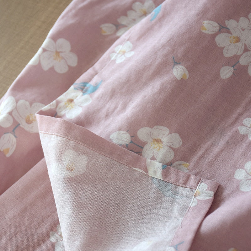 The Floral Kimono Solid Original Pajamas-Original Pajamas