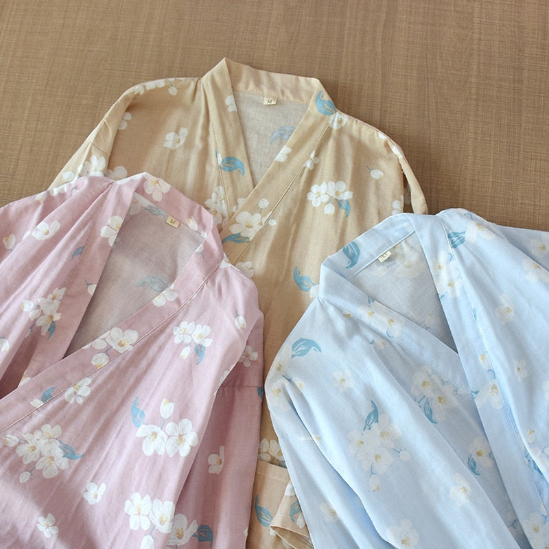 The Floral Kimono Solid Original Pajamas-Original Pajamas
