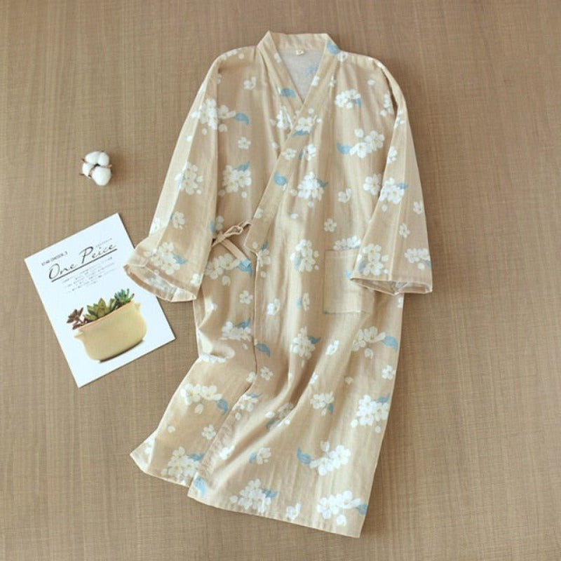 The Floral Kimono Solid Original Pajamas-Original Pajamas