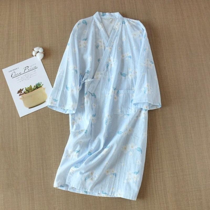 The Floral Kimono Solid Original Pajamas-Original Pajamas