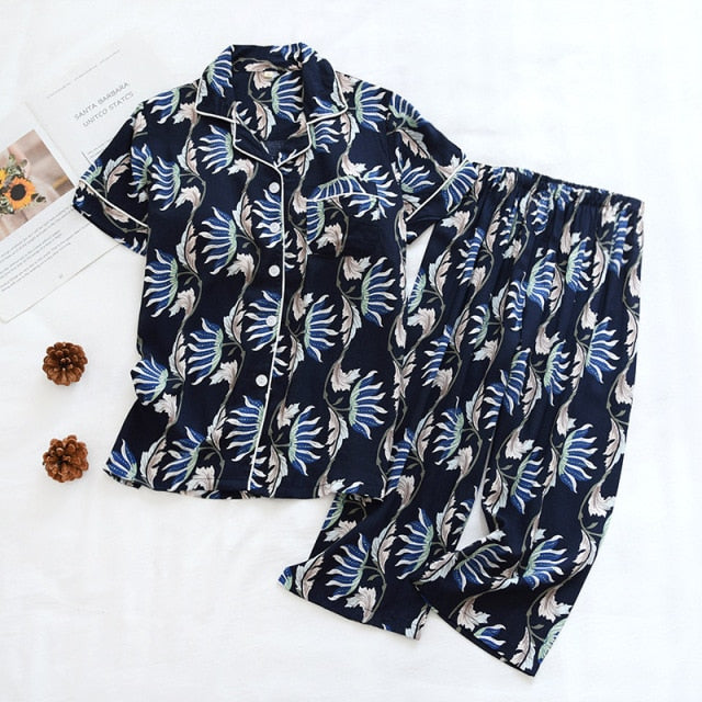 The Half Sleeved Cropped Pants 2 Piece Sleepwear-Original Pajamas