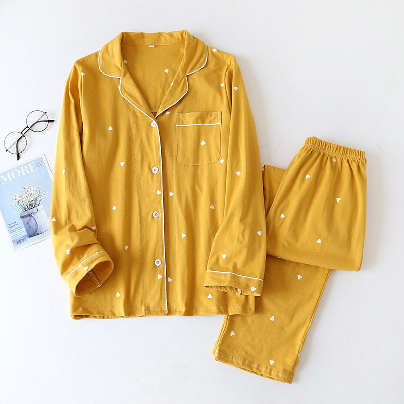 The White Little Hearts Original Pajamas-Original Pajamas