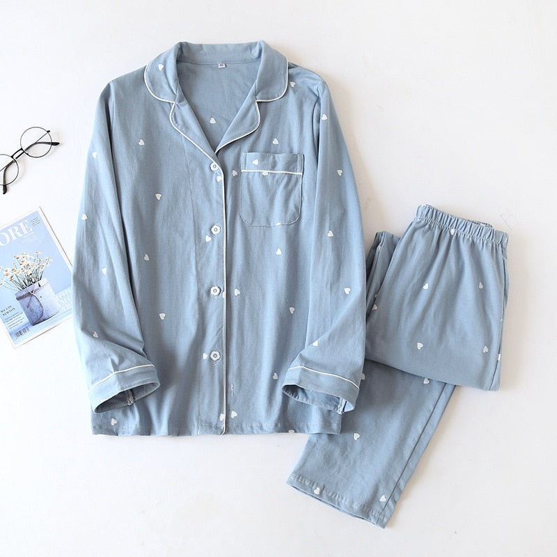 The White Little Hearts Original Pajamas-Original Pajamas