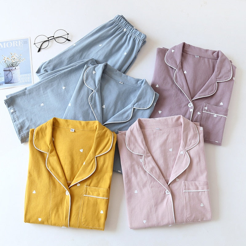 The White Little Hearts Original Pajamas-Original Pajamas