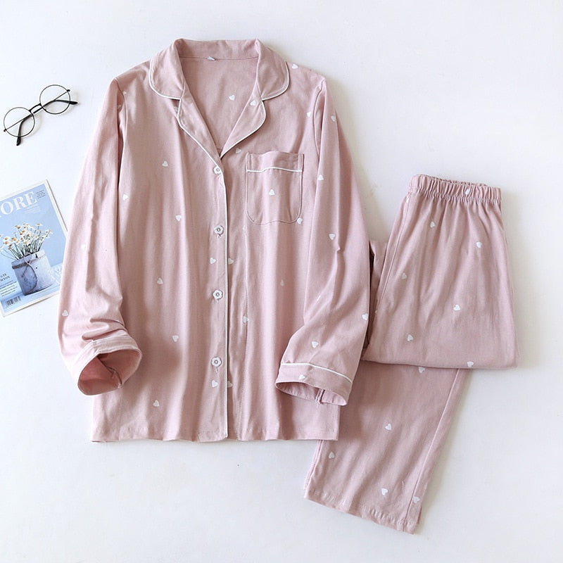 The White Little Hearts Original Pajamas-Original Pajamas