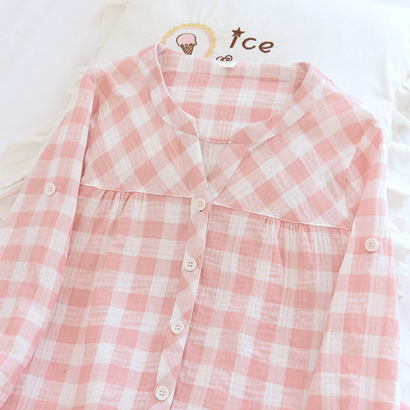 The Plaid Pastel Work Original Pajamas-Original Pajamas
