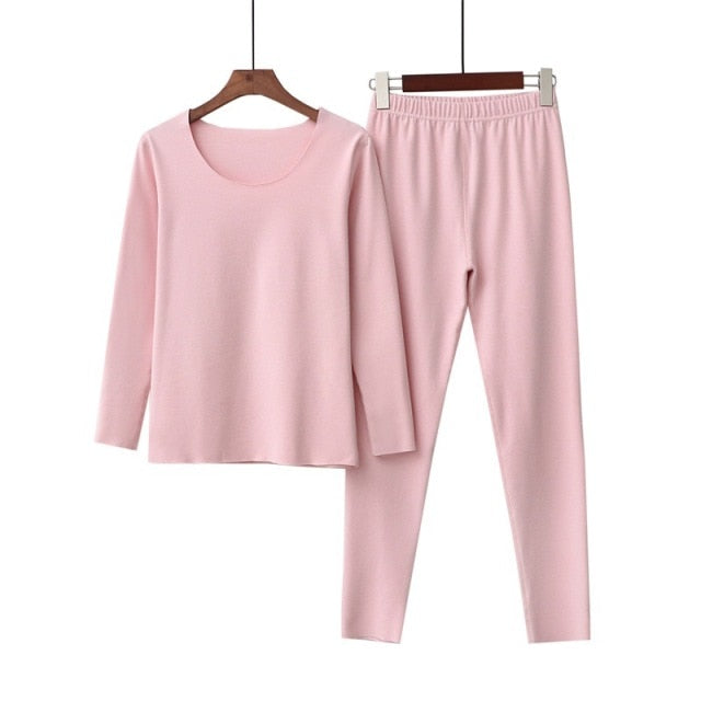 The Solid Polyester Pajama Set Original Pajamas-Original Pajamas