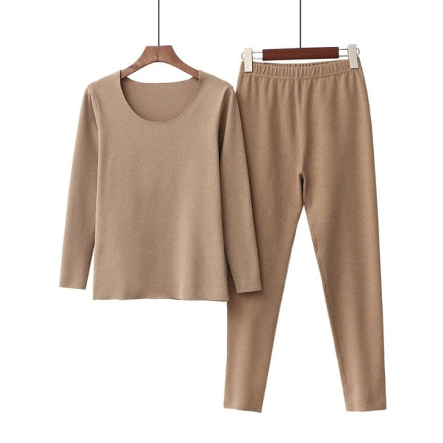 The Solid Polyester Pajama Set Original Pajamas-Original Pajamas