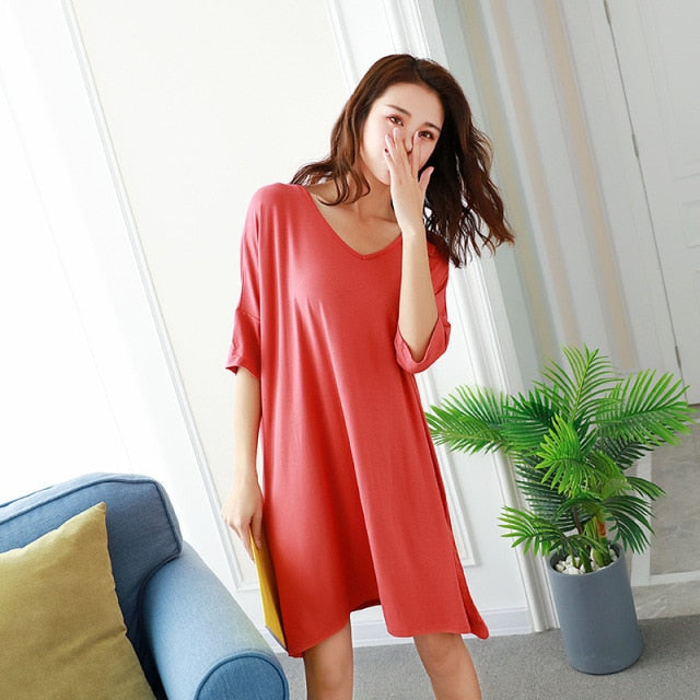 The Simple Above Knee Solid Original Pajamas-Original Pajamas